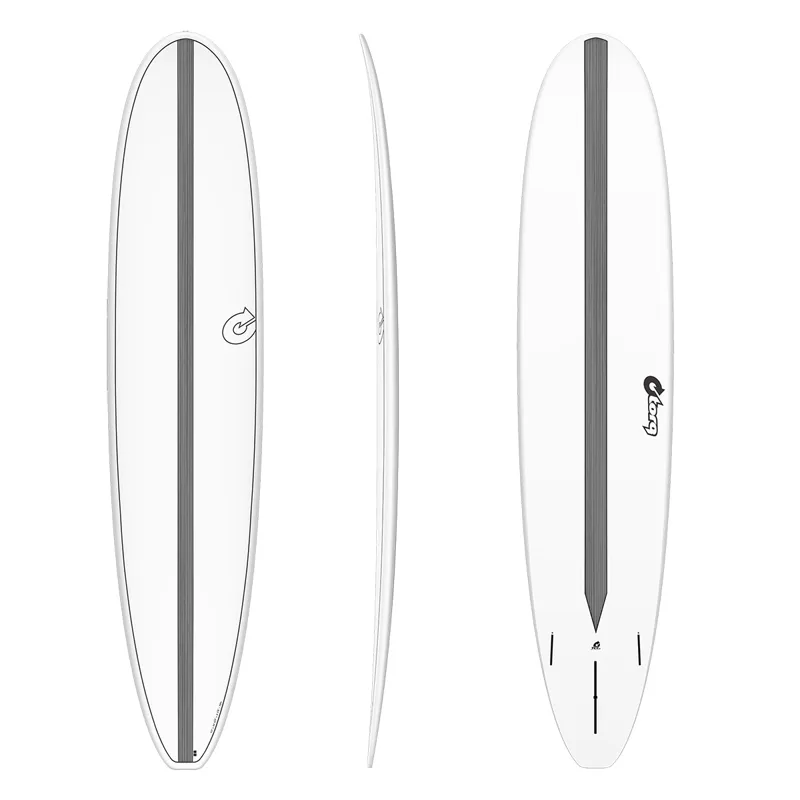 Torq  White/Carbon Strip Long Surfboard - Futures