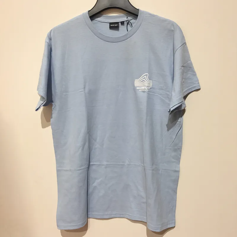 Secret Spot Logo T-Shirt in Light Blue-2