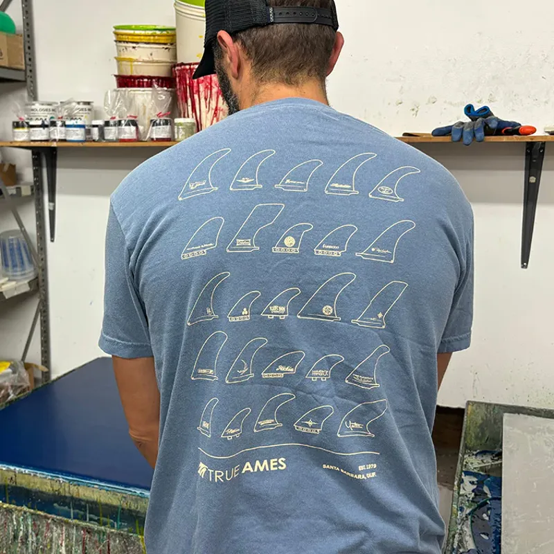 True Ames Templates T-Shirt in Stone Blue-2