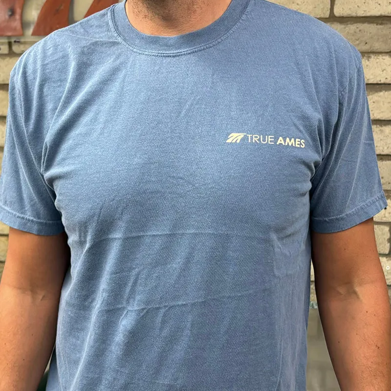 True Ames Templates T-Shirt in Stone Blue-3