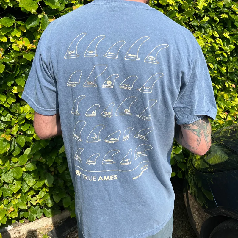 True Ames Templates T-Shirt in Stone Blue-4