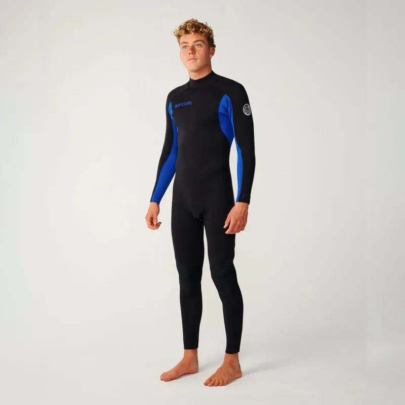 Rip Curl Mens Trad 5/4mm Back Zip Wetsuit in Black/Blue-1