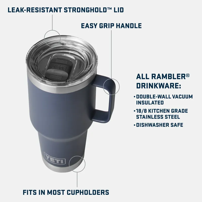 Yeti Rambler 30oz Travel Mug in Black-3