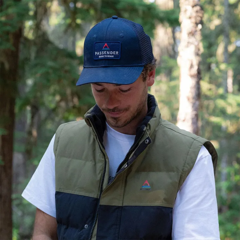 Passenger Core Recycled Cotton Trucker Cap in Rich Navy-3