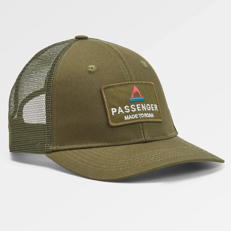Passenger Core Recycled Cotton Trucker Cap in Khaki