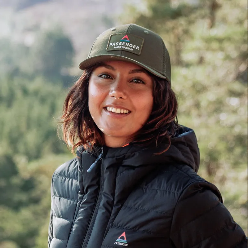 Passenger Core Recycled Cotton Trucker Cap in Khaki-4