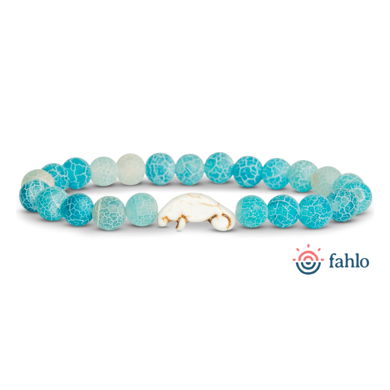 Fahlo The Drift Manatee Tracking Bracelet in Aqua Blue