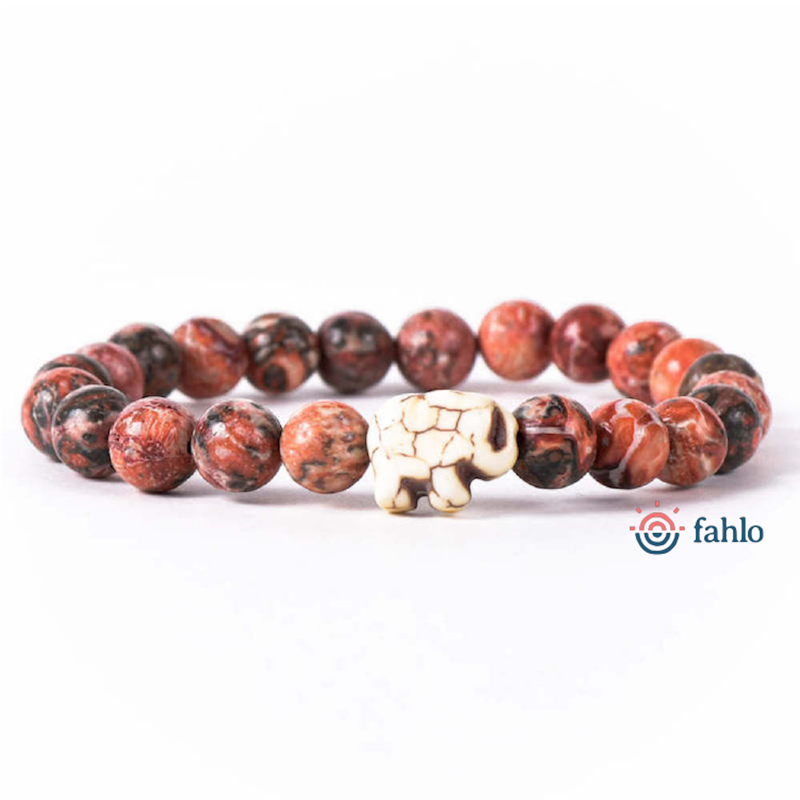 Fahlo The Expedition Elephant Tracking Bracelet in Desert Stone