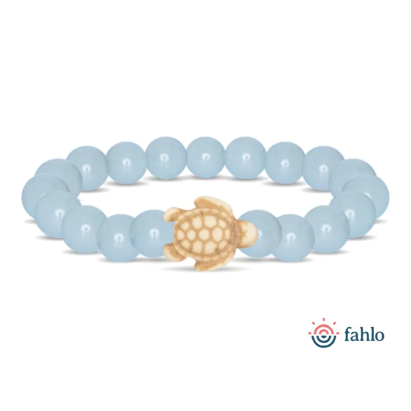 Fahlo The Journey Sea Turtle Glow in the Dark Tracking Bracelet in Aqua Glow