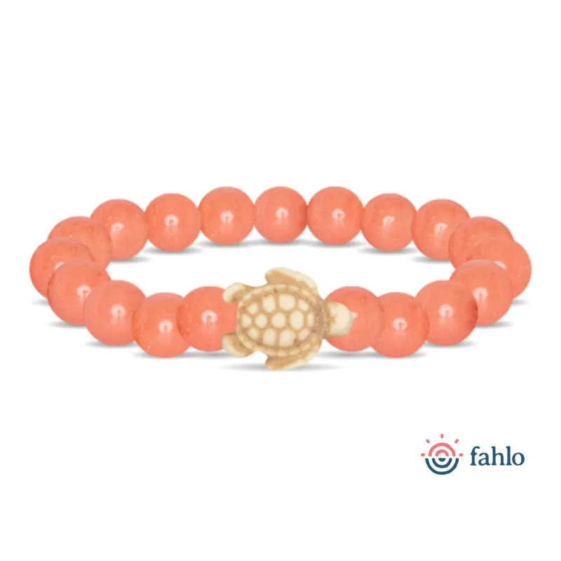 Fahlo The Journey Sea Turtle Glow in the Dark Tracking Bracelet in Sunrise Glow