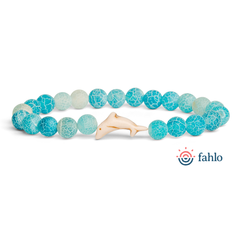 Fahlo The Odyssey Dolphin Tracking Bracelet in Aqua Blue