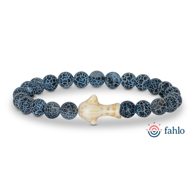 Fahlo The Quest Whale Shark Tracking Bracelet in Deep Blue