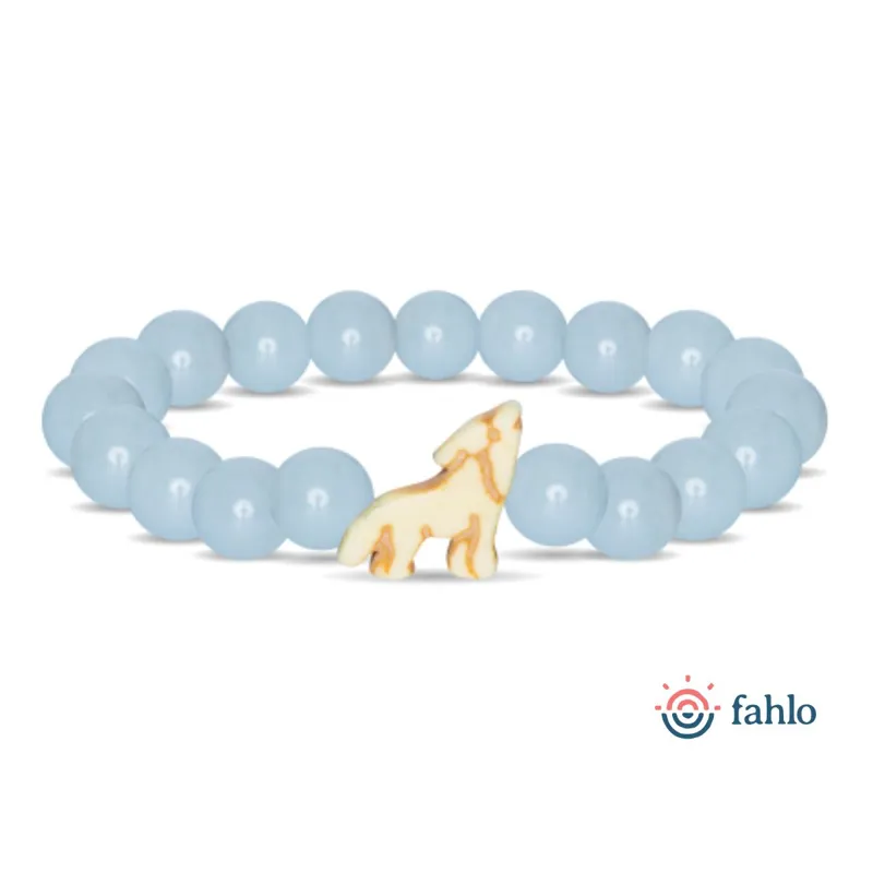 Fahlo The Scout Wolf Glow in the Dark Tracking Bracelet in Aqua Glow