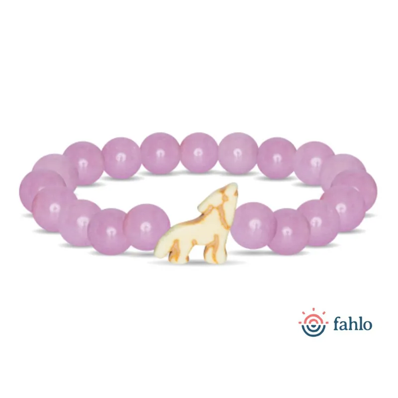 Fahlo The Scout Wolf Glow in the Dark Tracking Bracelet in Lilac Glow