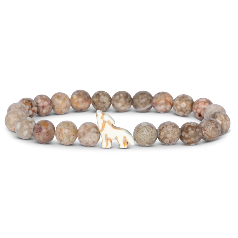 Fahlo The Scout Wolf Tracking Bracelet in Moon