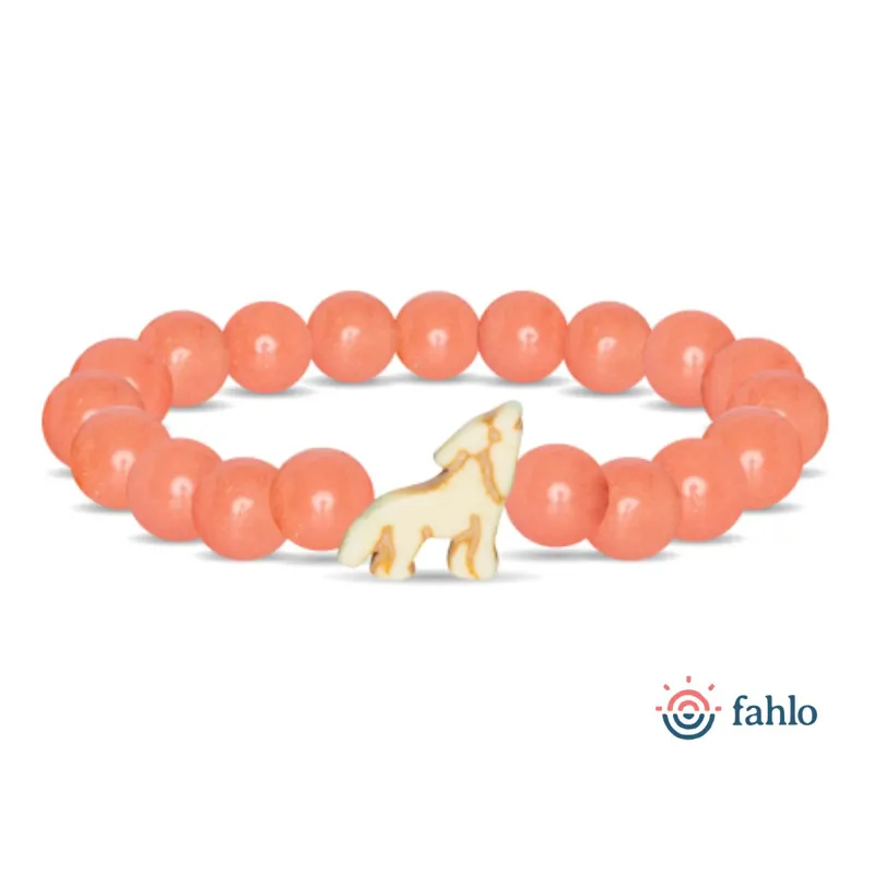 Fahlo The Scout Wolf Glow in the Dark Tracking Bracelet in Sunrise Glow