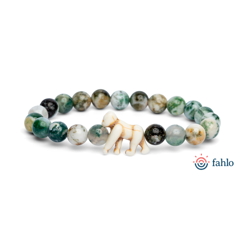 Fahlo The Traverse Gorilla Tracking Bracelet in Rainforest Green
