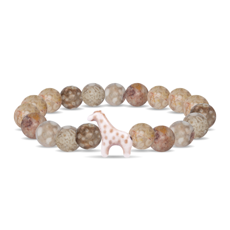 Fahlo The Trek Giraffe Tracking Bracelet in Moon