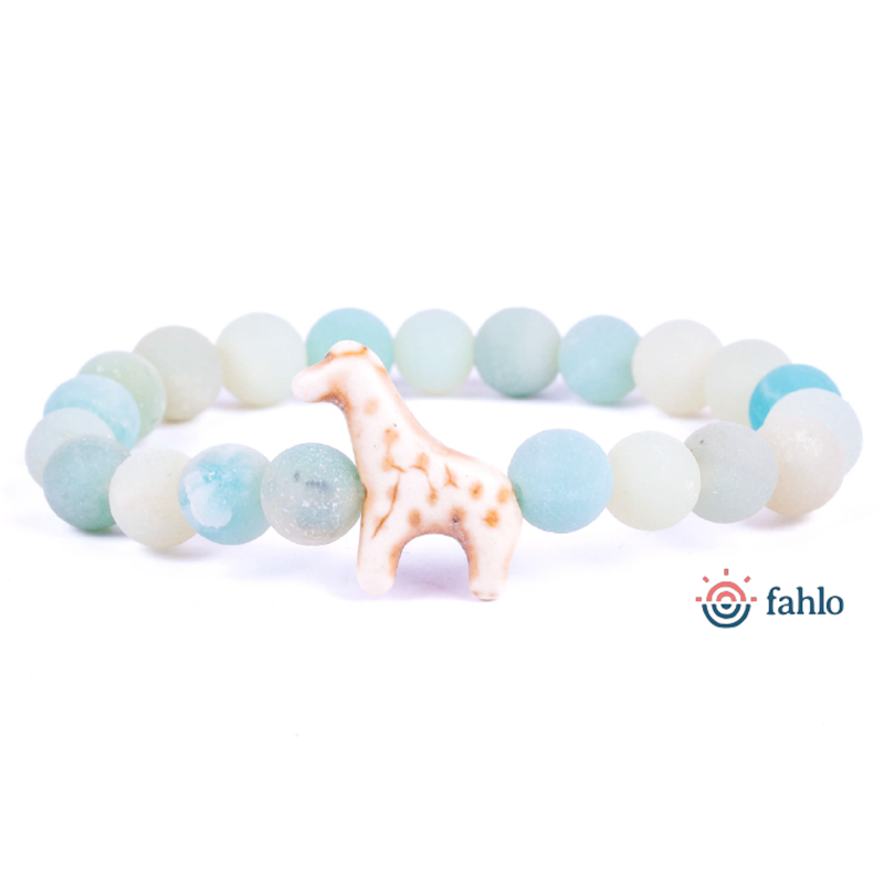 Fahlo The Trek Giraffe Tracking Bracelet in Sky Stone