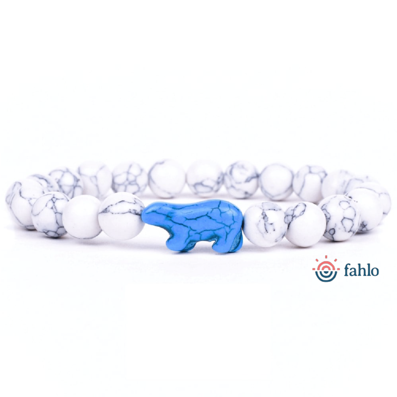 Fahlo The Venture  Polar Bear Tracking Bracelet in Artic White