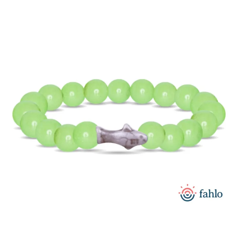 Fahlo The Voyage Shark Glow in the Dark Tracking Bracelet in Sage Glow
