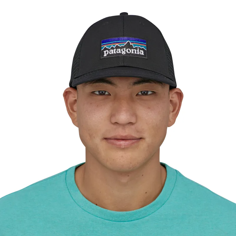 Patagonia P-6 Logo LoPro Trucker Cap in Black-2