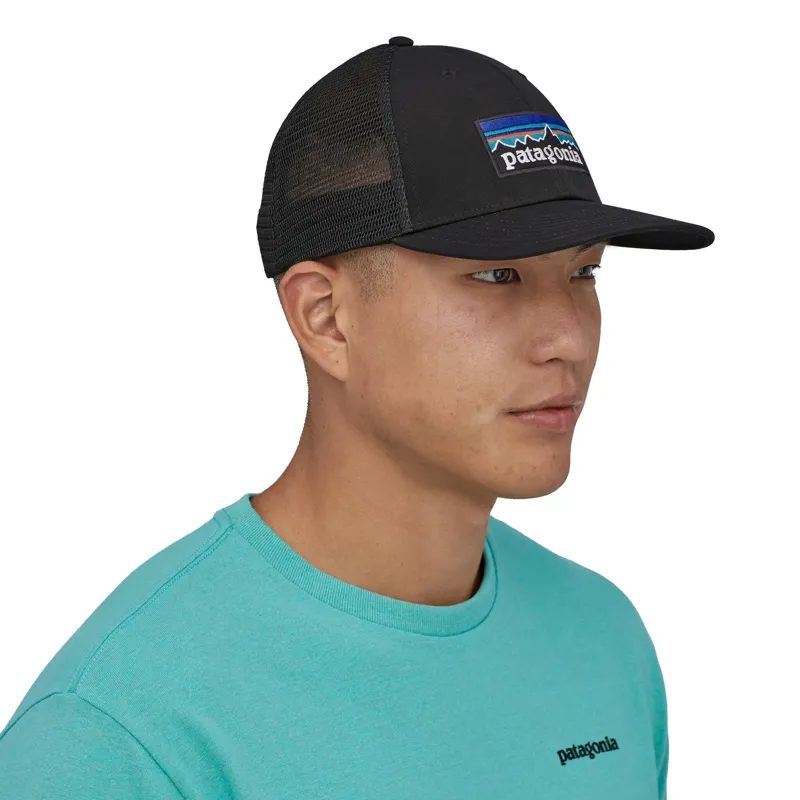 Patagonia P-6 Logo LoPro Trucker Cap in Black-3
