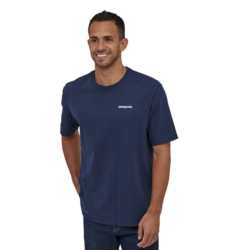 Patagonia P 6 Logo Responsibili Tee Mens T Shirt in Blue