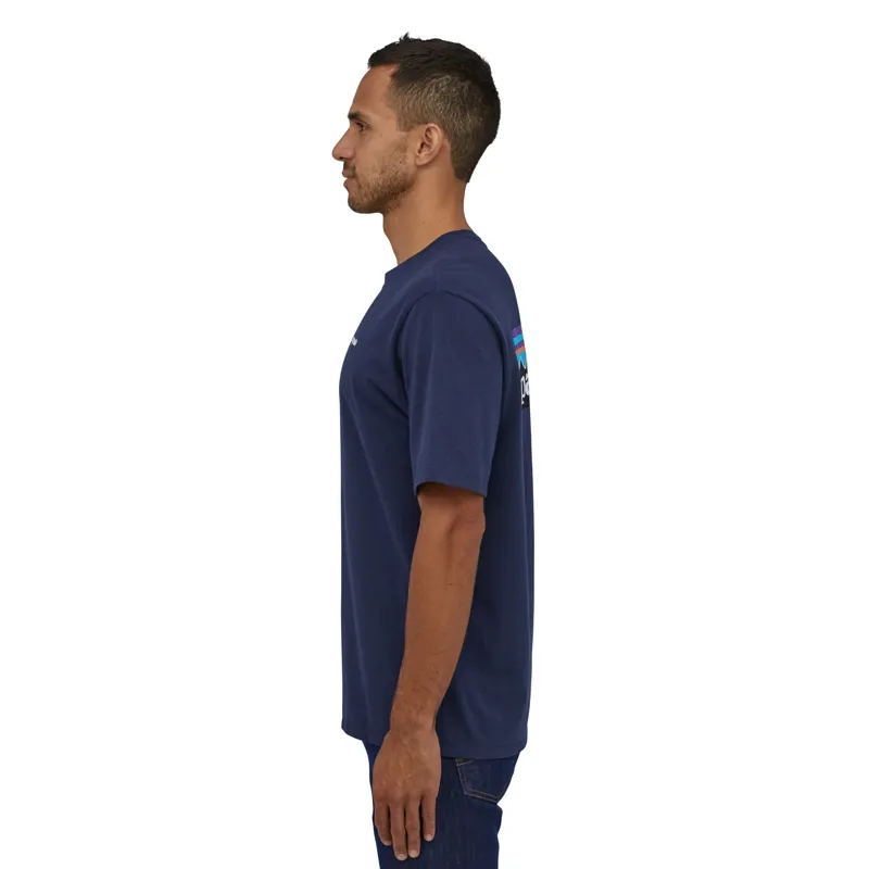 Patagonia P-6 Logo Responsibili-Tee Mens T-Shirt in Blue-3