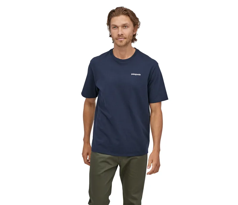 Patagonia P-6 Logo Responsibili-Tee Mens T-Shirt in Blue-4