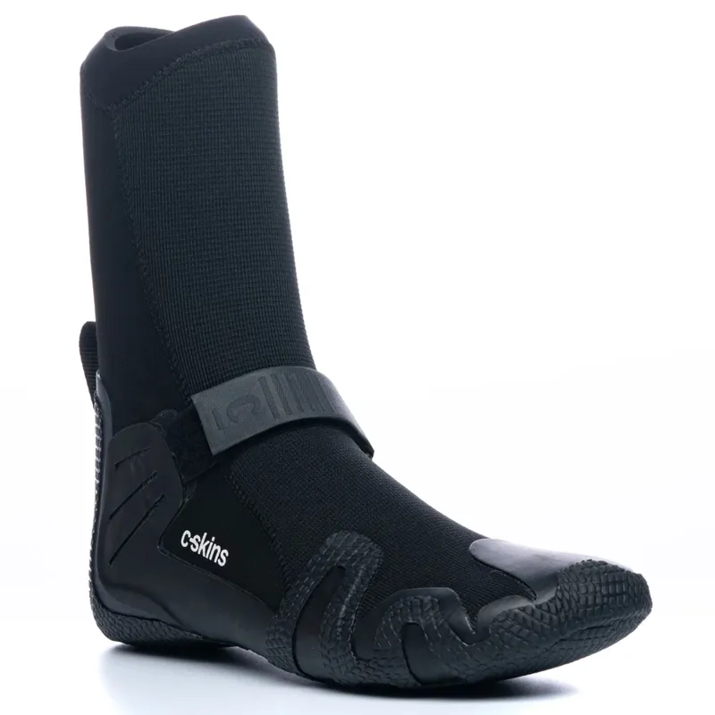 C-Skins Wired 7mm Round Toe Wetsuit Boots in Black-Charcoal-2