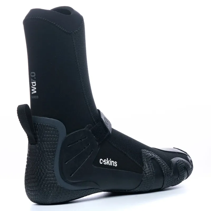 C-Skins Wired 7mm Round Toe Wetsuit Boots in Black-Charcoal-4