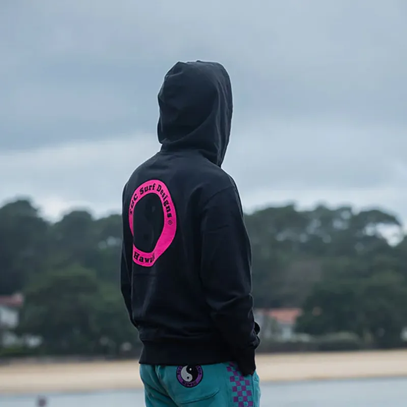 T and C / YY Hooded Fleece / Washed Black