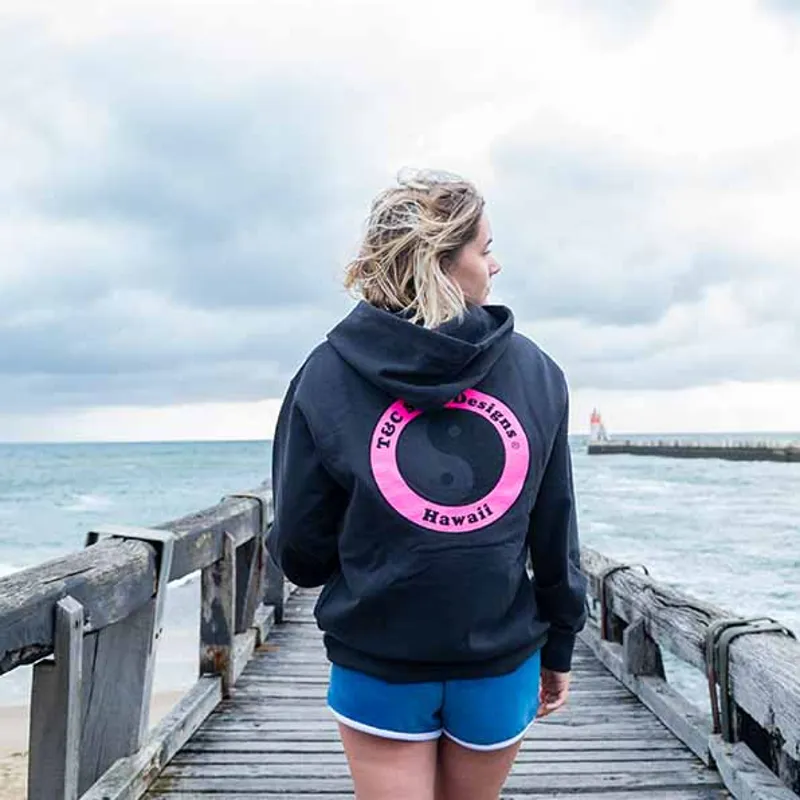 T and C / YY Hooded Fleece / Washed Black-2