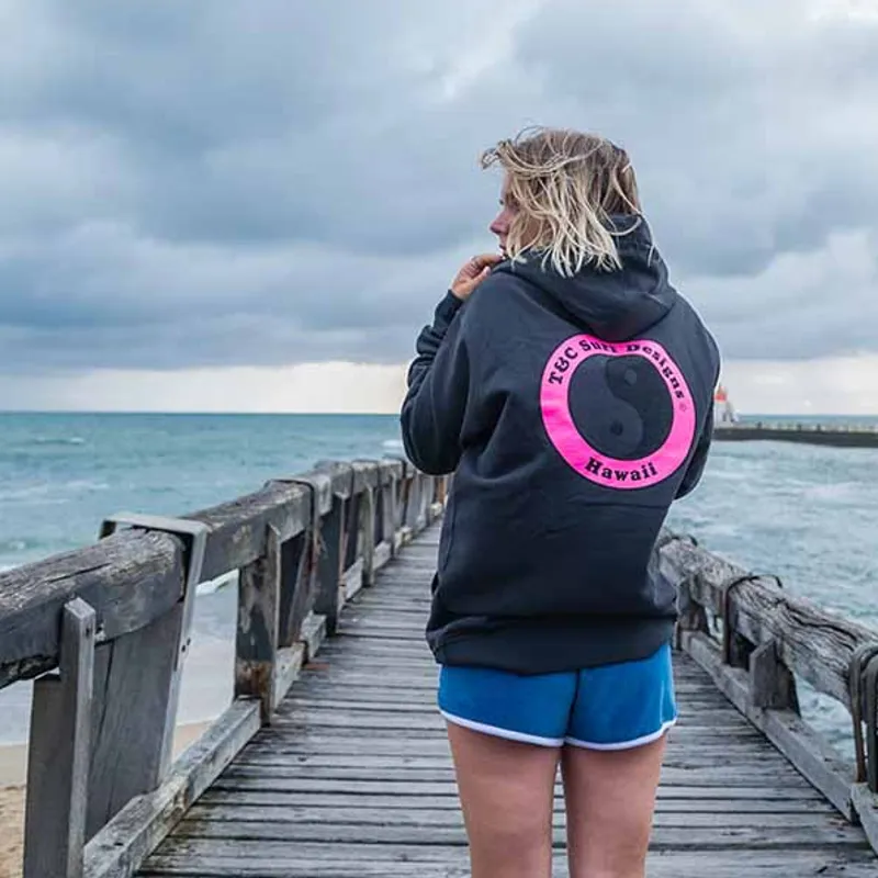 T and C / YY Hooded Fleece / Washed Black-3