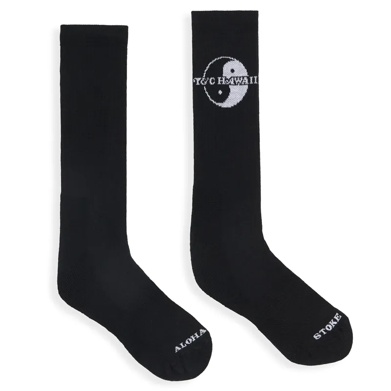 T and C Surf Designs YY Socks in Black/White