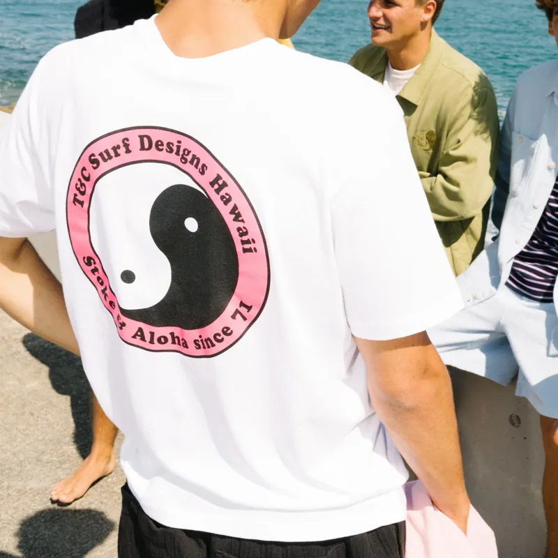 T and C Surf Designs YY 71 Logo Tee in White-3