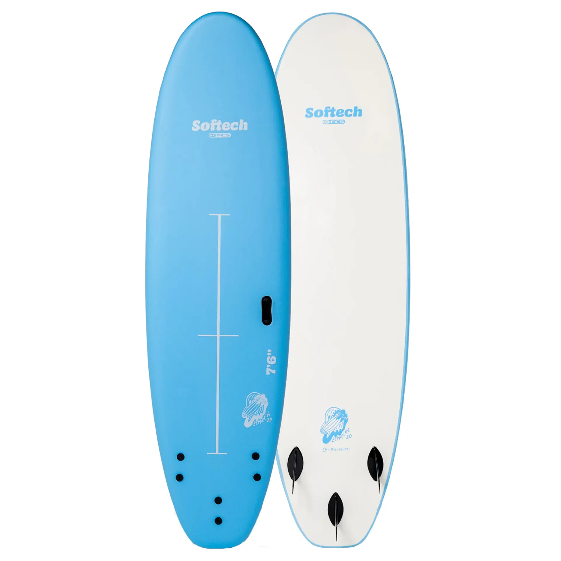 Softech Zeppelin Soft Surfboard in Sky Blue