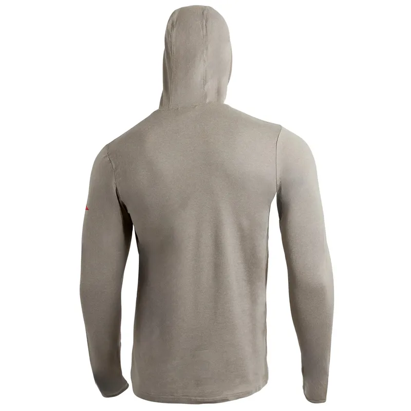 Florence Marine Adapt Long Sleeve UPF Hooded Shirt in Heather/Vintage Khaki-1