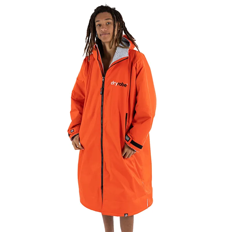 Dryrobe Advance Long Sleeve in Orange/Grey