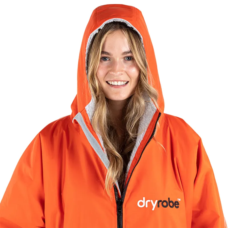 Dryrobe Advance Long Sleeve in Orange/Grey-2