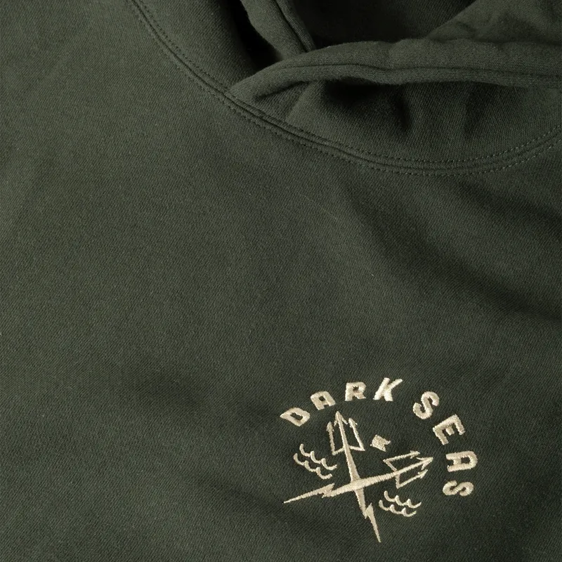 Dark Seas Alamo Heavyweight Hoodie in Green-2