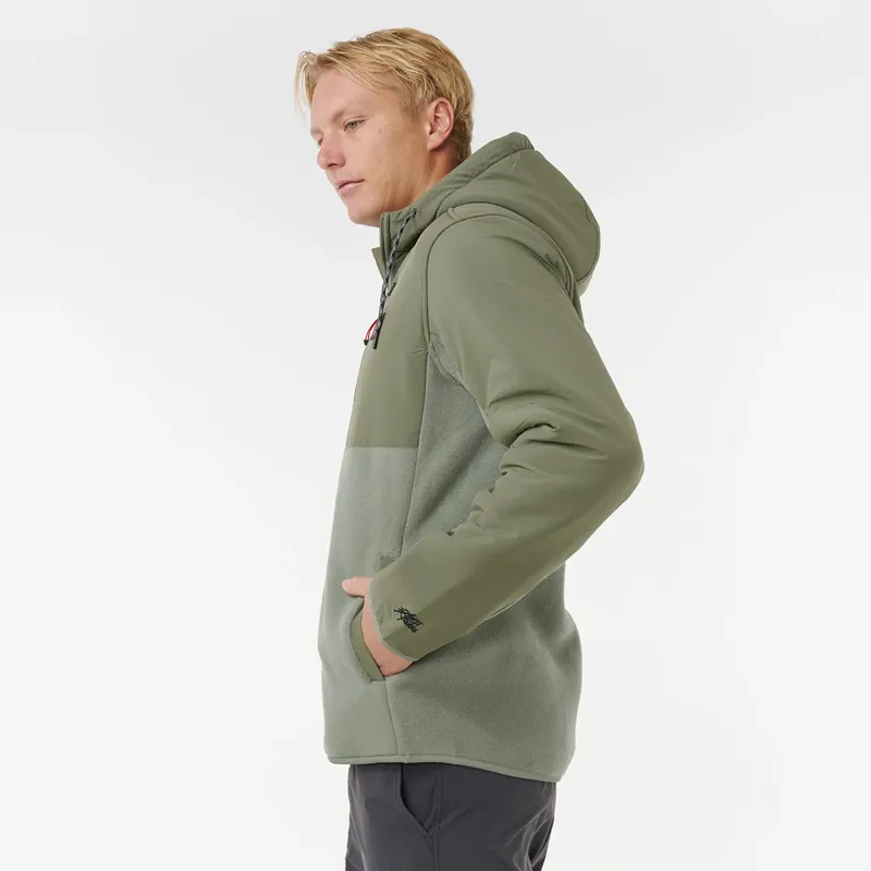 Rip Curl Anti-Series Search Hoodie in Cactus Green-4