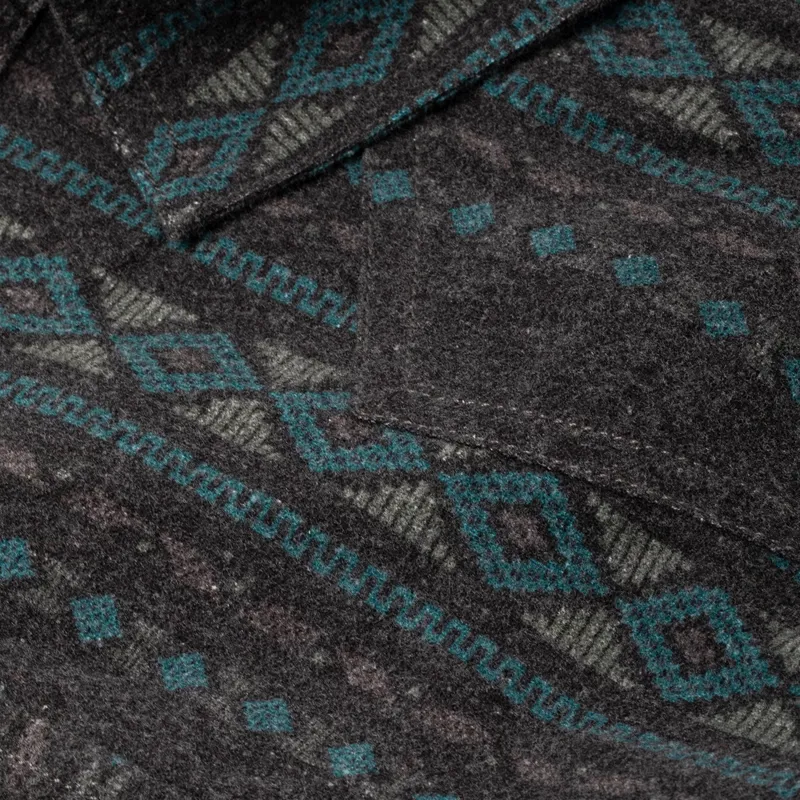 Dark Seas Austin Flannel Shirt in Black-3