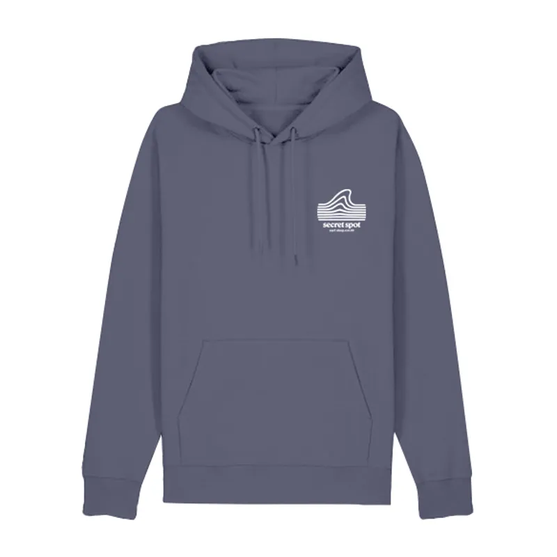Secret Spot Logo Hoodie in Blue Grey-1