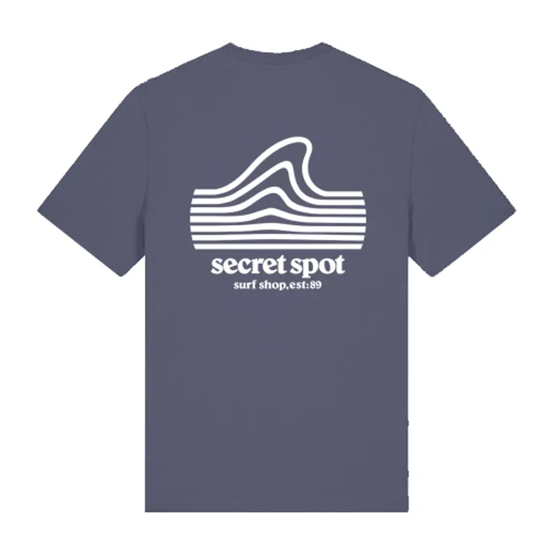 Secret Spot Logo T-Shirt in Blue Grey