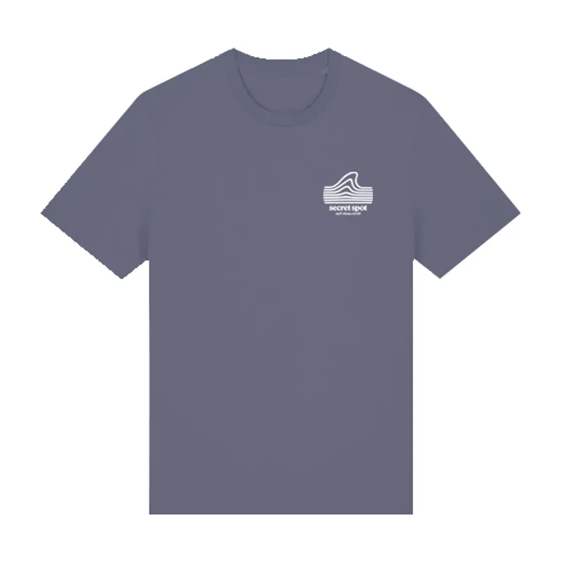 Secret Spot Logo T-Shirt in Blue Grey-1