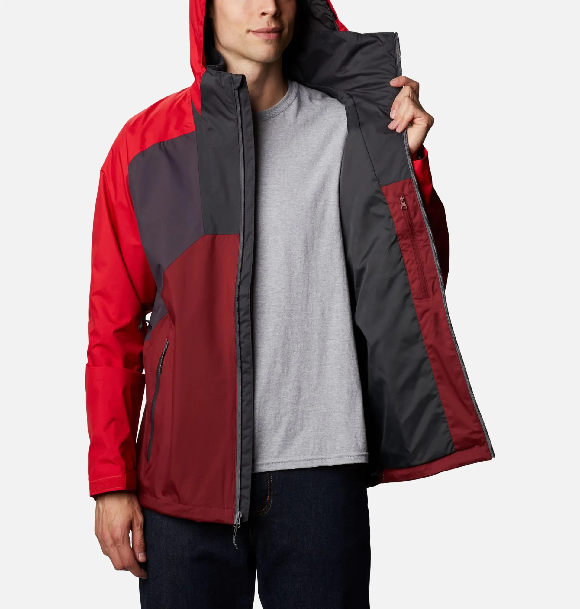 Columbia Rain Scape Jacket Dark Purple Red