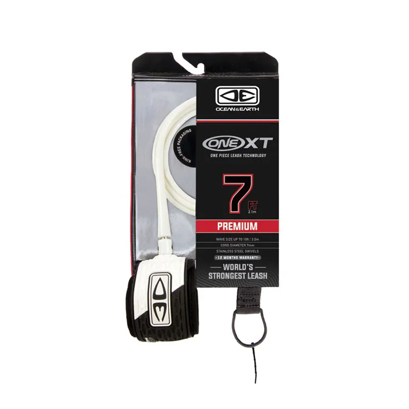 Ocean and Earth / 7ft Premium XT Leash / White