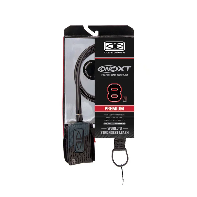 Ocean and Earth / 8ft Premium XT Leash / Black